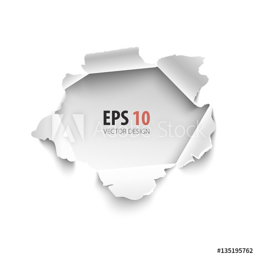 500x500 Craft Paper Hole With Space For Your Text And Ripped Edges. Vector