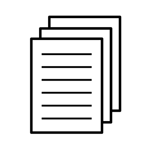 500x500 Sheets Of Paper Icon Vector Image Public Domain Vectors