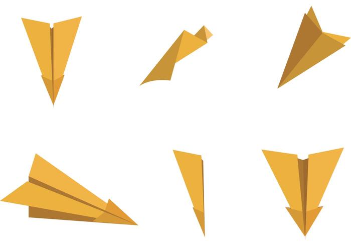 700x490 Paper Plane Vector Illustrations