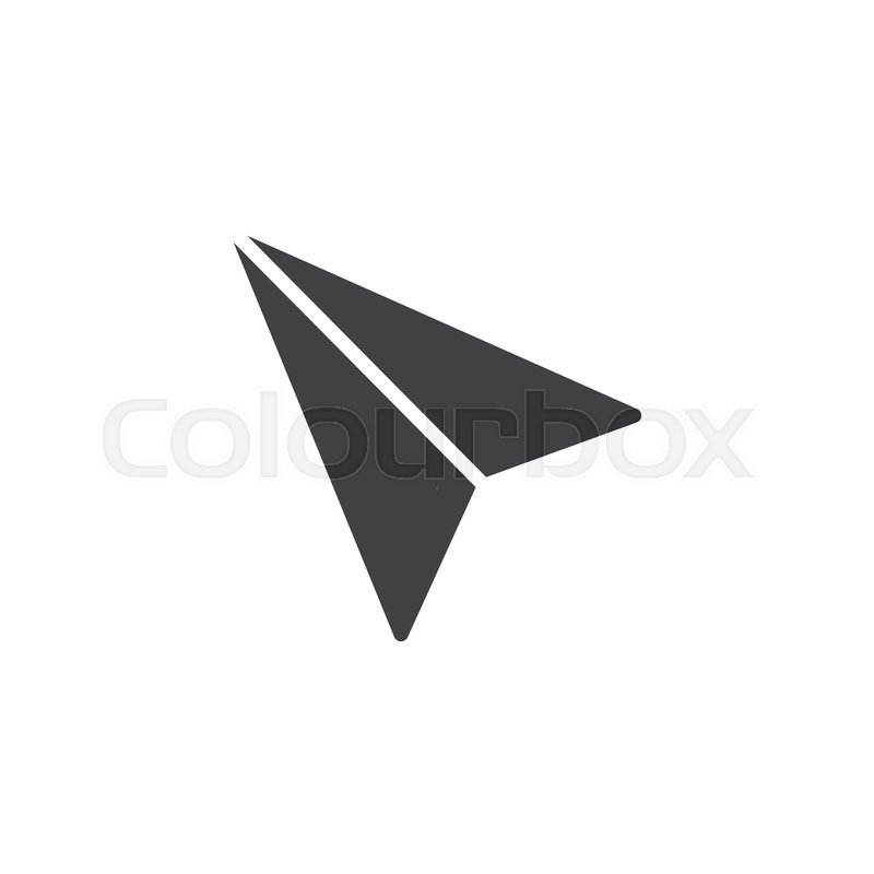 800x800 Paper Plane Vector Icon. Filled Flat Sign For Mobile Concept And