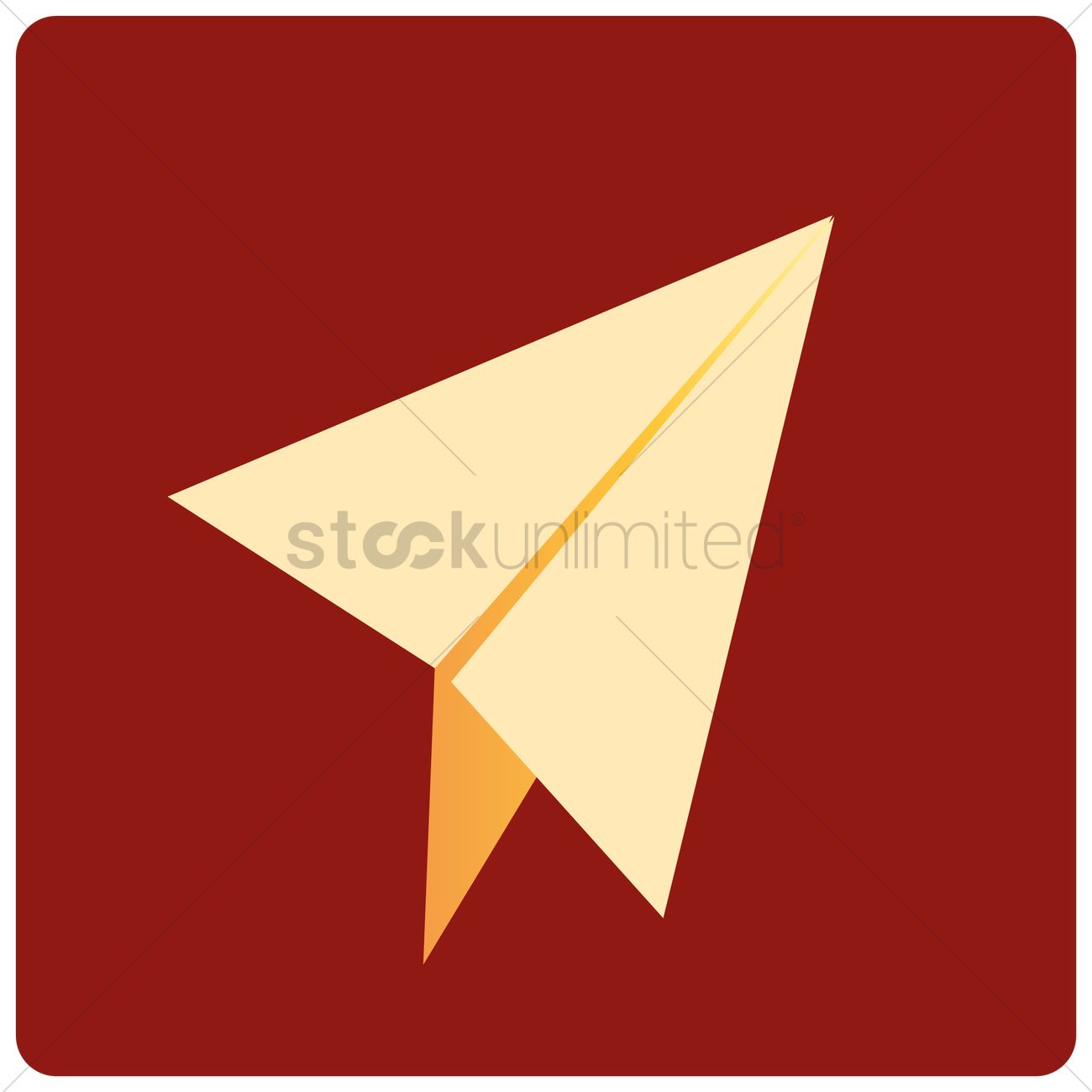 1300x1300 Paper Plane Vector Image
