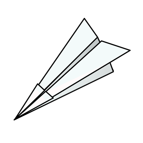 500x500 Paper Plane Vector Illustration Public Domain Vectors
