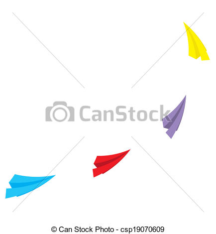 434x470 Paper Plane Vector Illustration.