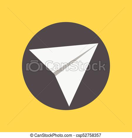 450x470 Simple Send Button Paper Plane Vector Graphic Illustration Design.