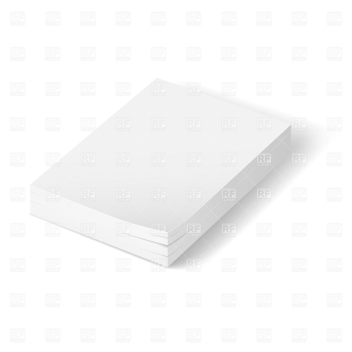 1200x1200 Stack Of Blank Paper Sheets Vector Image Vector Artwork Of