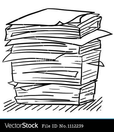 380x440 Paper Stack Stress Vector Clipart Panda