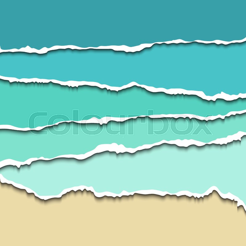 800x800 Teared Paper Dividers For Web Sites, Realistic Vector Illustration