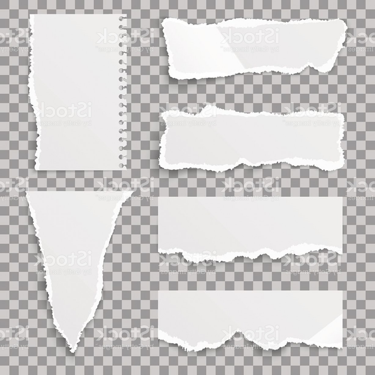 1228x1228 Blank Torn Paper With Bends And Tears Vector Set Gm Geekchicpro