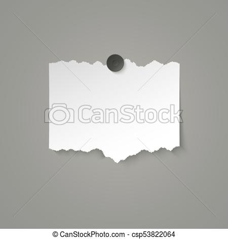450x470 Piece Of White Paper With Torn Edges Attached With A Magnet