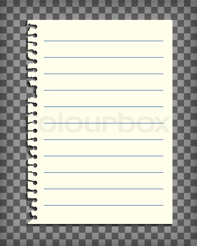 640x800 Empty Lined Note Book