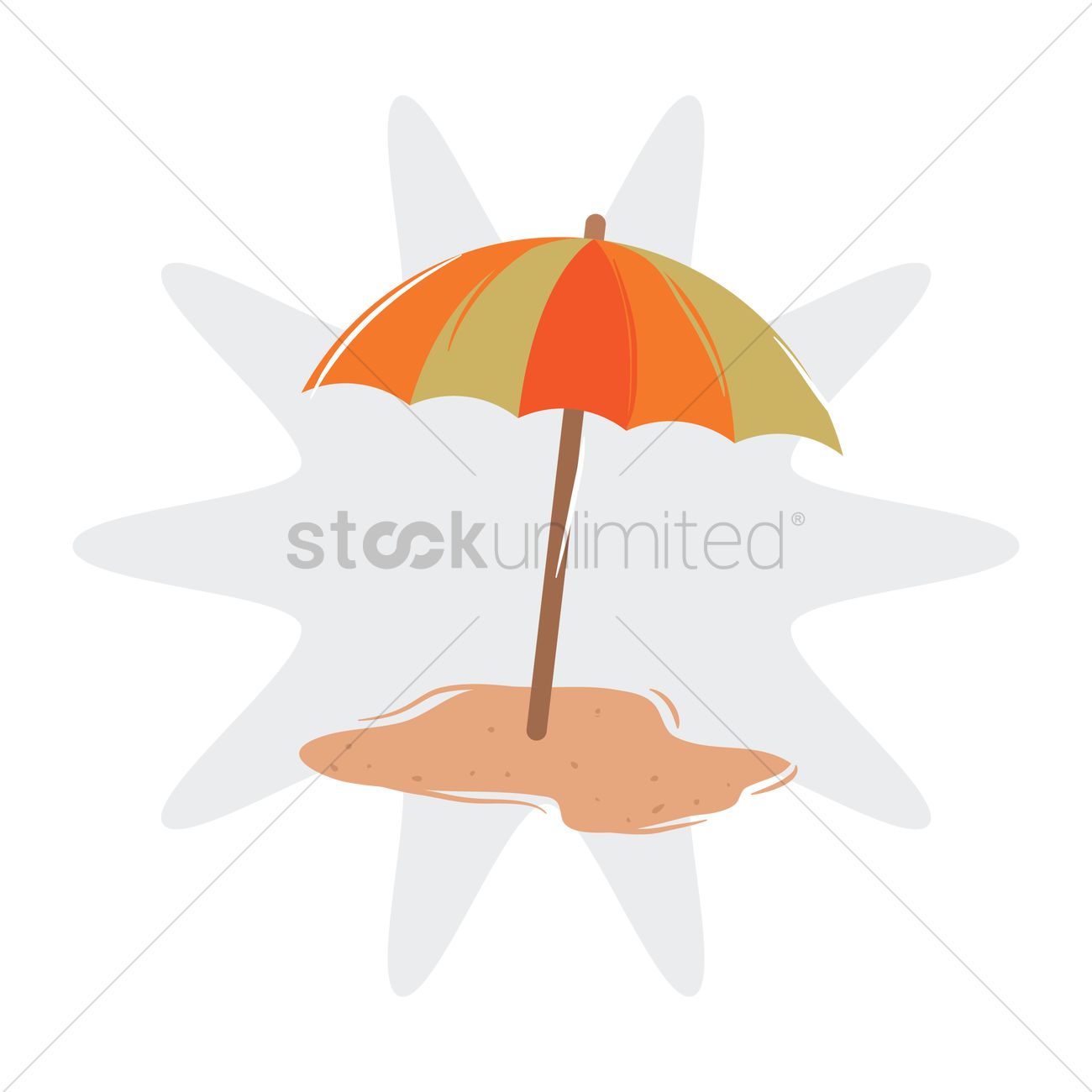 1300x1300 Free Beach Parasol Vector Image