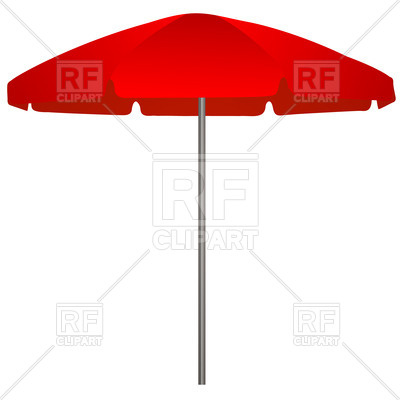 400x400 Red Beach Umbrella (Parasol) Vector Image Vector Artwork Of