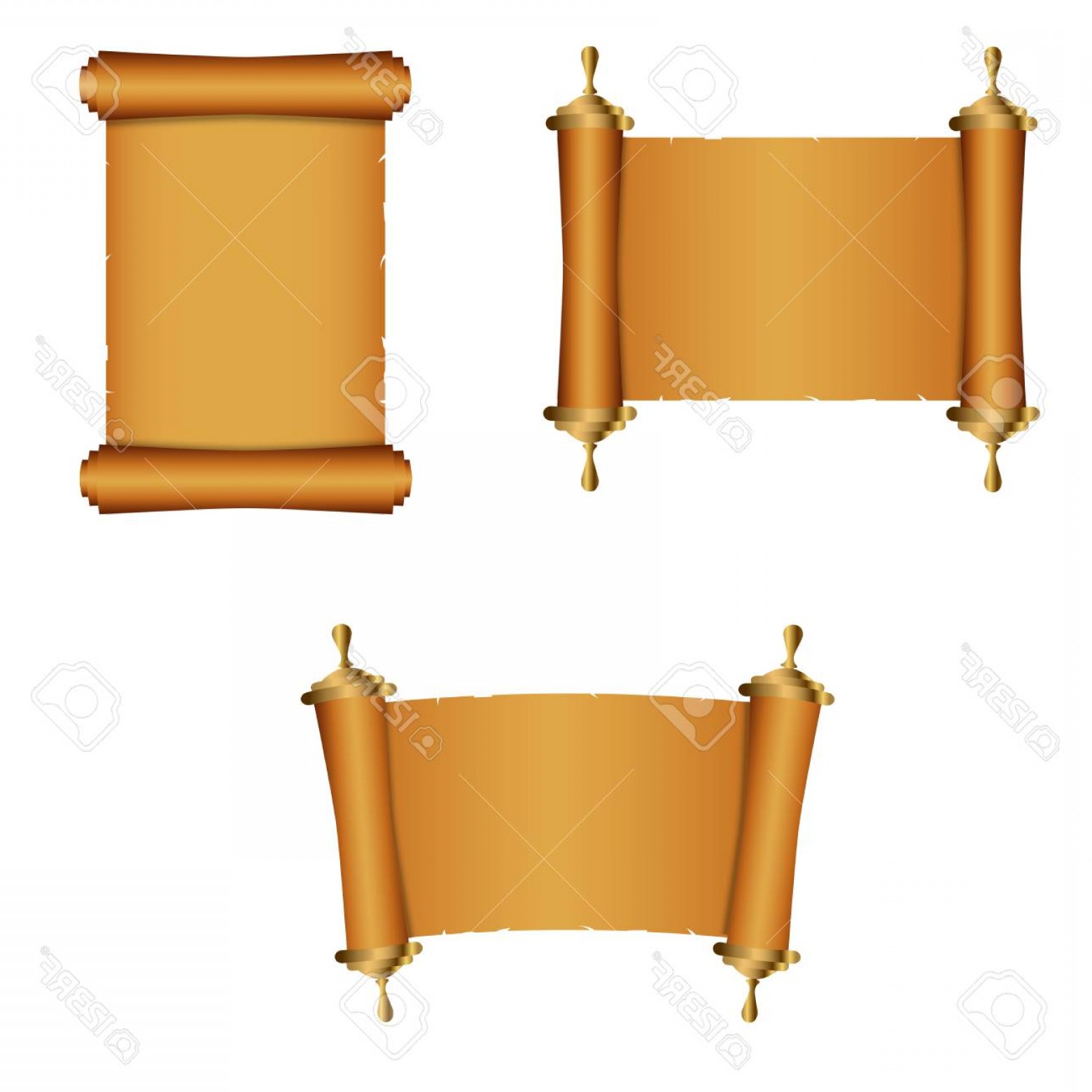 1560x1560 Photostock Vector Set Of Ancient Chinese Scrolls Illustration With