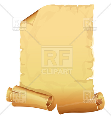 373x400 Old Scroll Of Parchment Vector Image Vector Artwork Of Objects