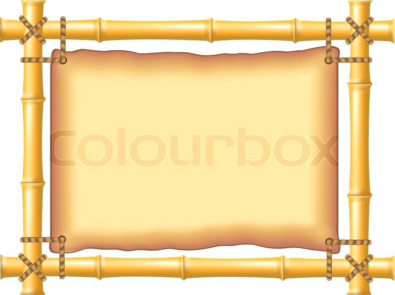 800x599 Bamboo Frame Frame Made Of Bamboo And Old Parchment Vector