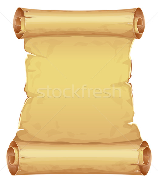 520x600 Big Golden Scroll Of Parchment Vector Illustration Nikolay