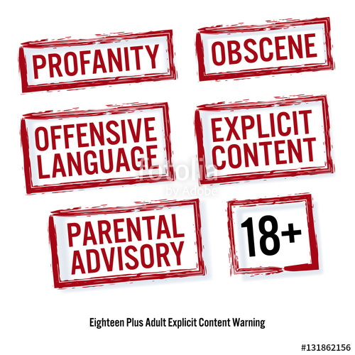 500x500 Set Of Red Rectangular Stamps Adults Only. Grungy Icons Age 18