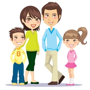 300x300 Vector Of A Happy Family