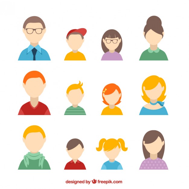 626x626 Family Avatars Vector Free Download
