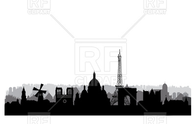 400x253 Paris Skyline With Famous Buildings