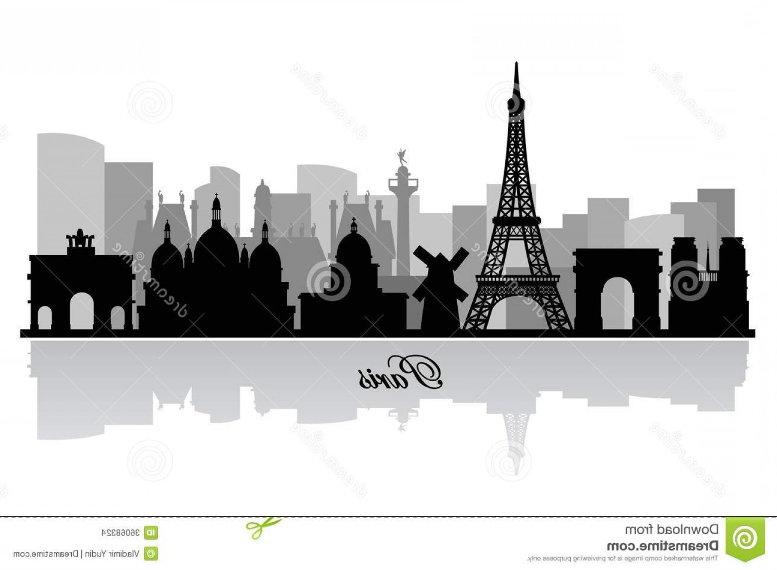 1560x1144 Stock Images Vector Paris Skyline Silhouette File Eps Format Image