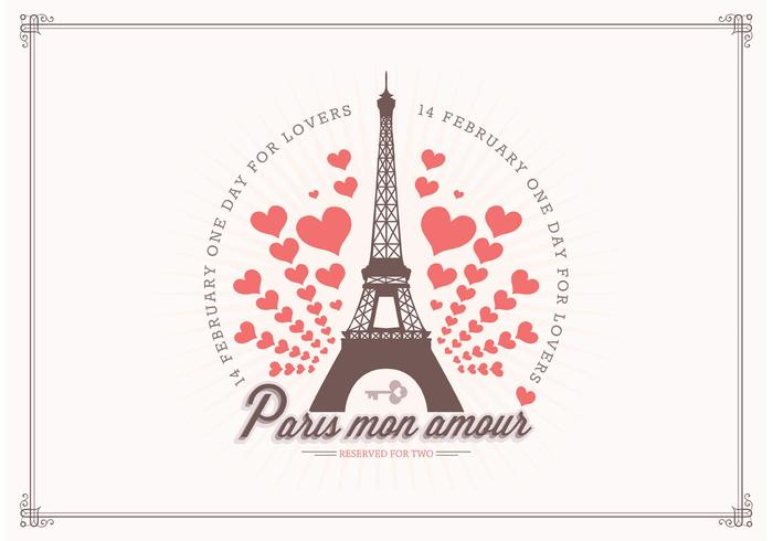 700x490 Free Love In Paris Vector Background