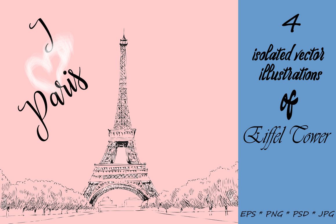 1158x772 I Love Paris. Vector