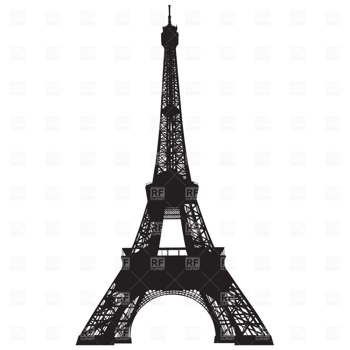 1200x1200 Eiffel Tower In Paris Vector Image Vector Artwork Of Travel