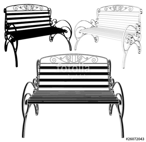 500x488 Park Bench Vector 02 Stock Image And Royalty Free Vector Files On