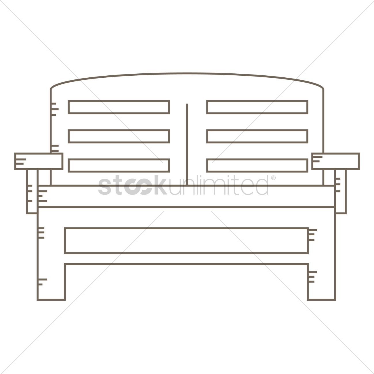 1300x1300 Park Bench Vector Image