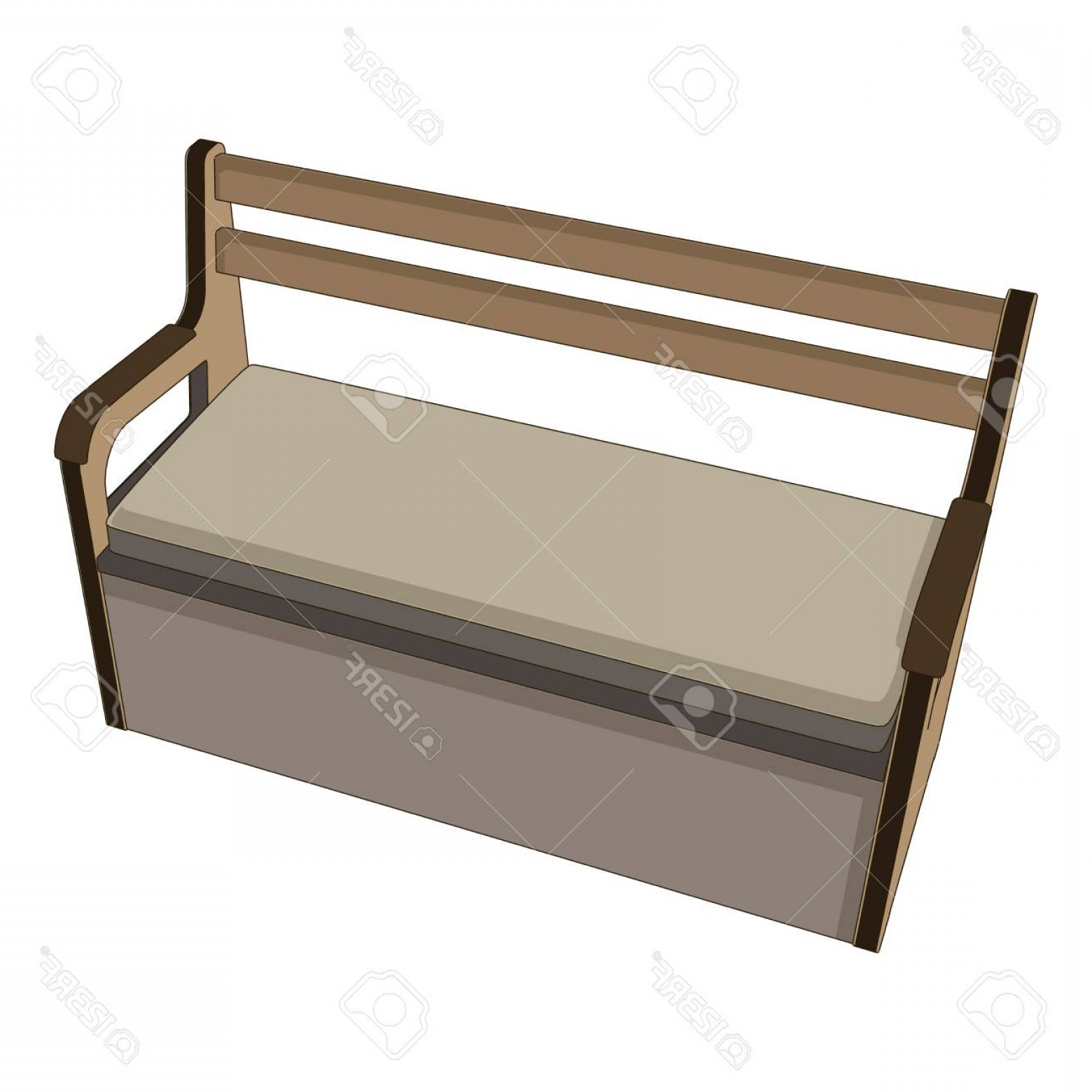 1560x1560 Photostock Vector Park Bench Vector Illustration Flat City Garden