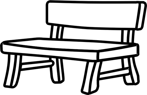 500x326 Wooden Park Bench Vector Image Public Domain Vectors