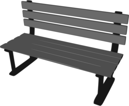 500x411 3d Park Bench Vector Drawing Public Domain Vectors