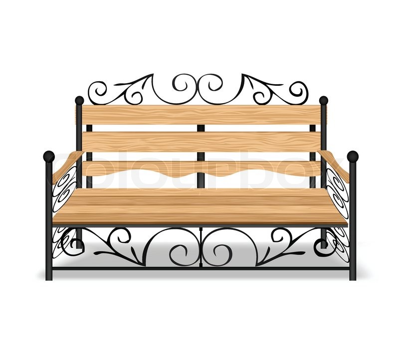 800x684 Classical Park Bench Vector Illustration Stock Vector Colourbox