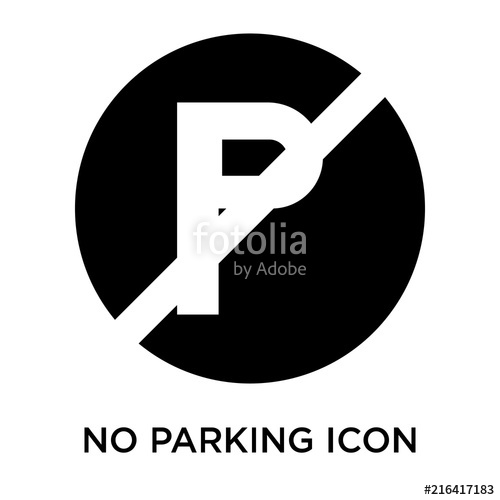 500x500 No Parking Icon Vector Sign And Symbol Isolated On White