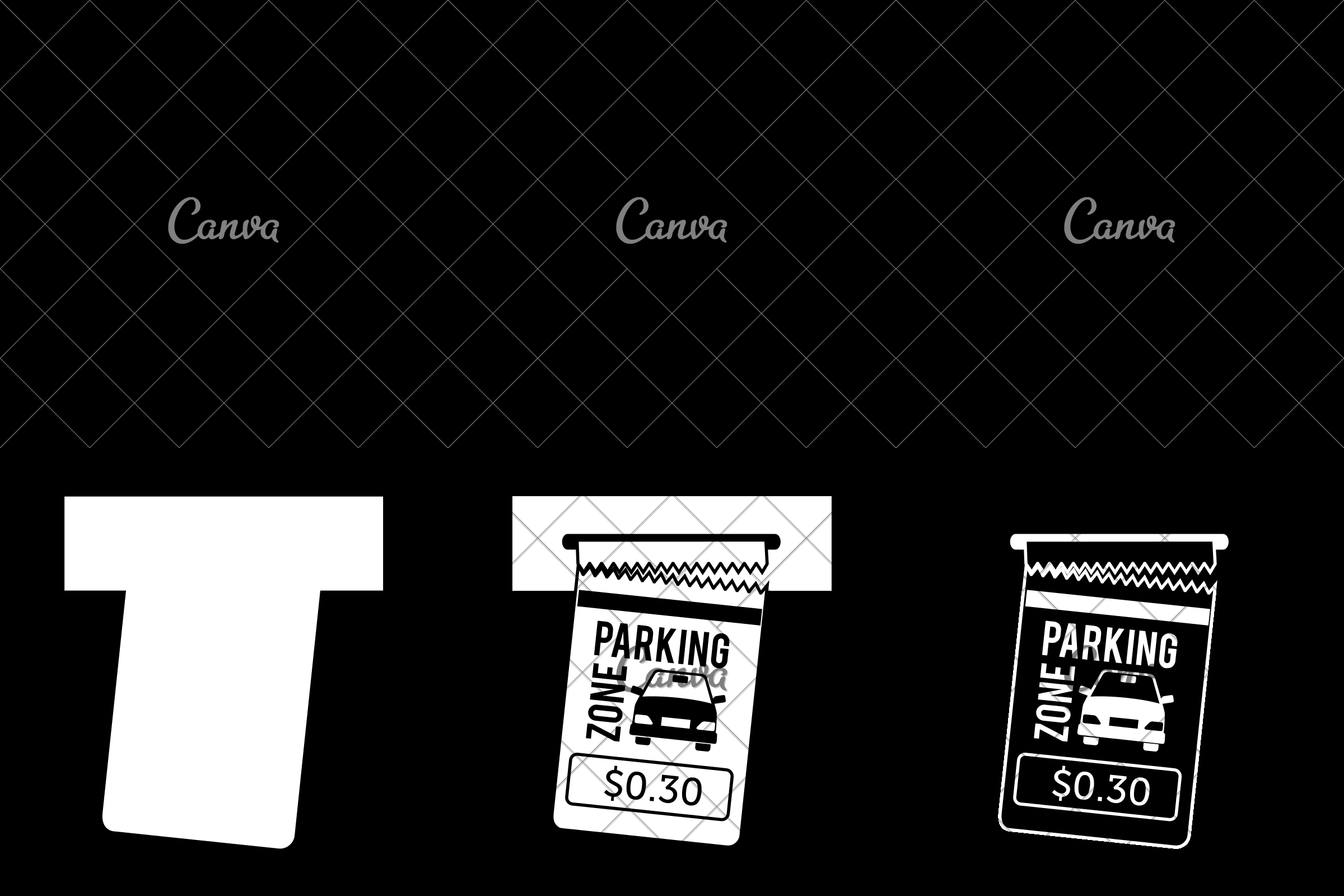 2400x1600 Car Ticket Parking Icon Vector Graphic