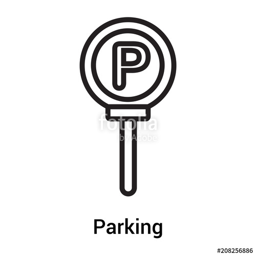 500x500 Parking Icon Vector Sign And Symbol Isolated On White Background