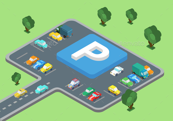 590x416 Parking Lot By Sentavio Graphicriver