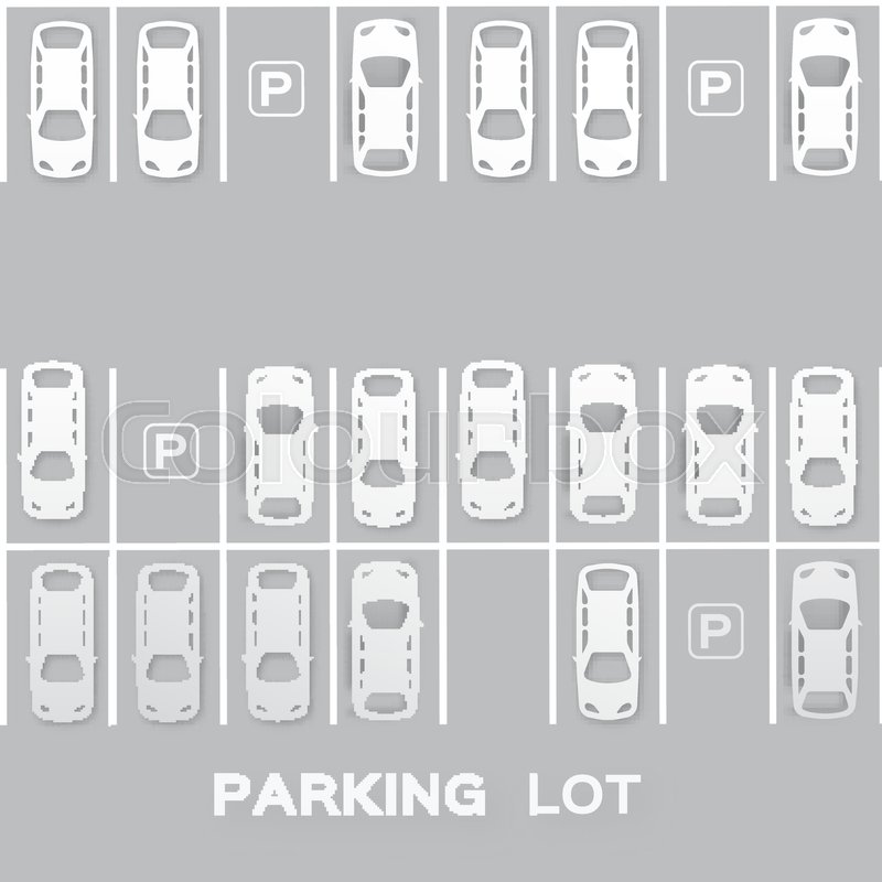 800x800 Top View Parking Lot Design