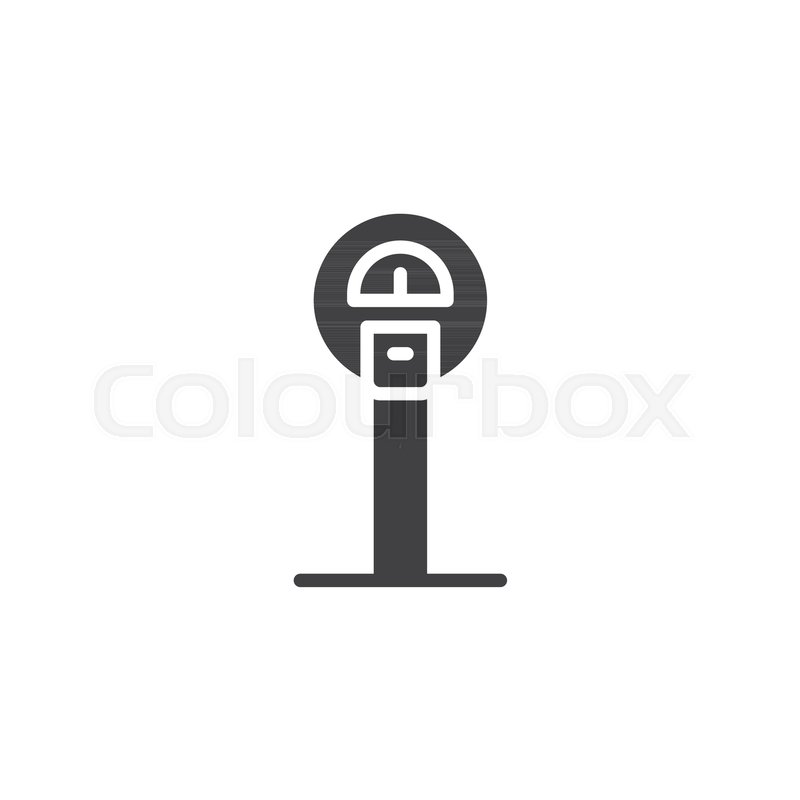 800x800 Parking Meter Icon Vector, Filled Flat Sign, Solid Pictogram