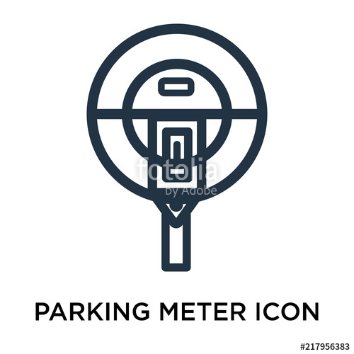 500x500 Parking Meter Icon Vector Isolated On White Background, Parking