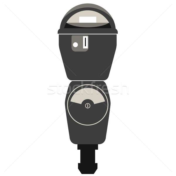 600x600 Silhouette Of Retro American Parking Meter Vector Illustration
