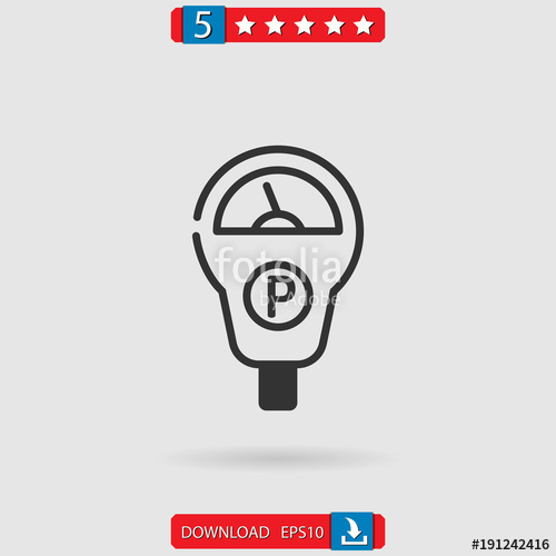 500x500 Parking Meter Vector Icon Stock Image And Royalty Free Vector