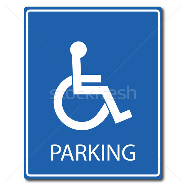 600x600 Handicap Parking Sign Vector Illustration Stephen Marques