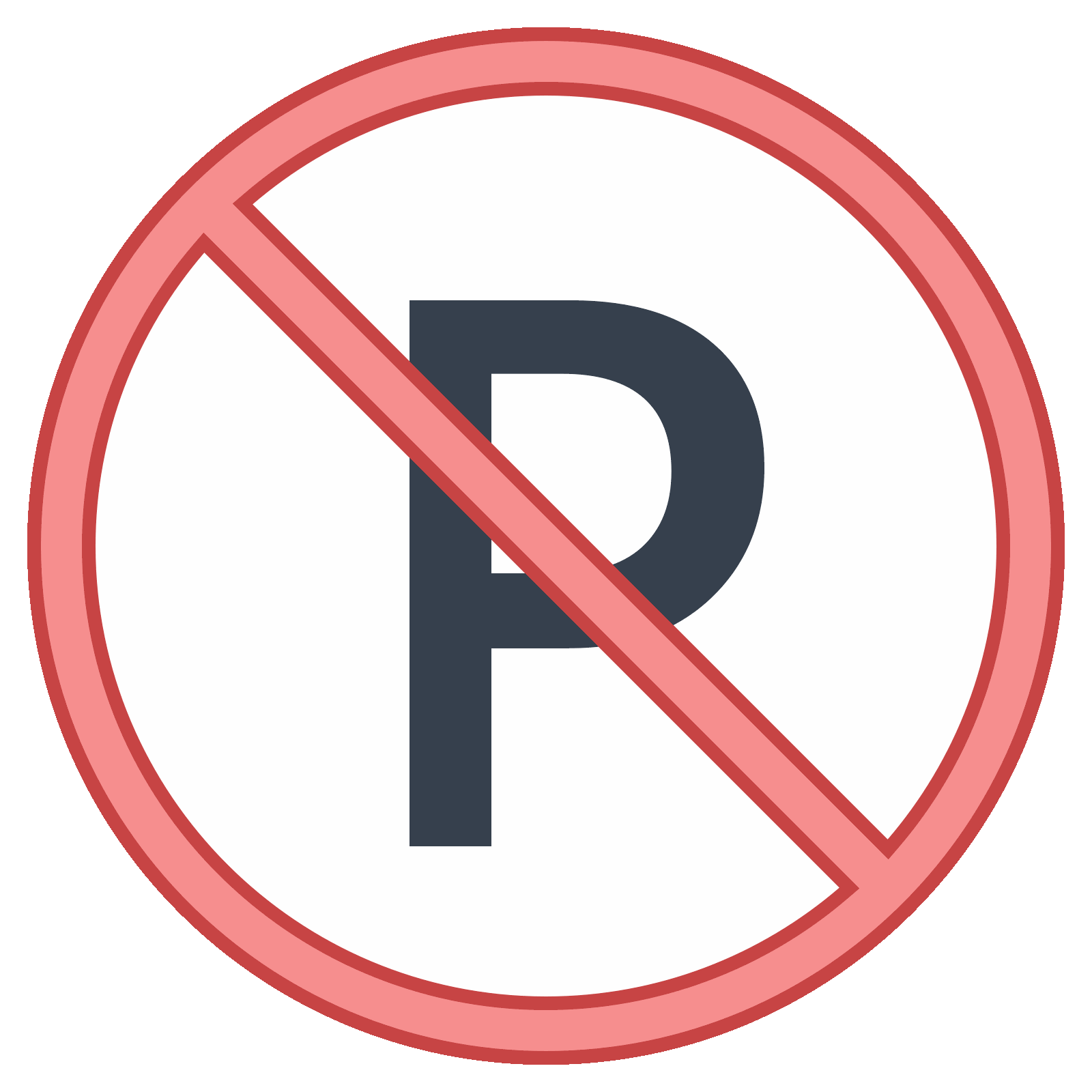 1600x1600 No Parking Icono