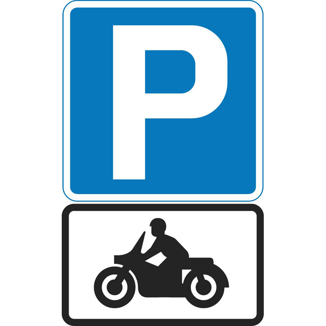 660x660 Parking For Motorcycles Vector Sign