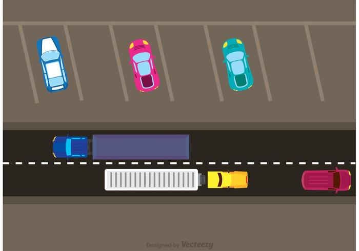 700x490 Car Traffic And Parking Vector