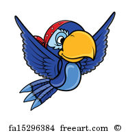 190x194 Free Art Print Of Pirate Parrot