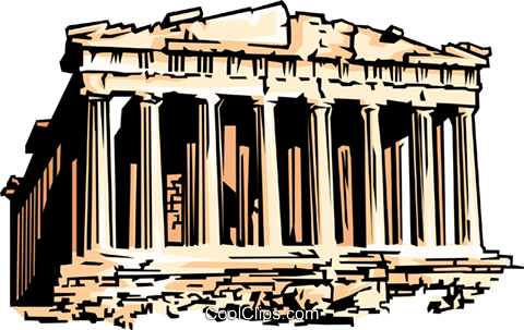 480x303 Parthenon Royalty Free Vector Clip Art Illustration Arch0064