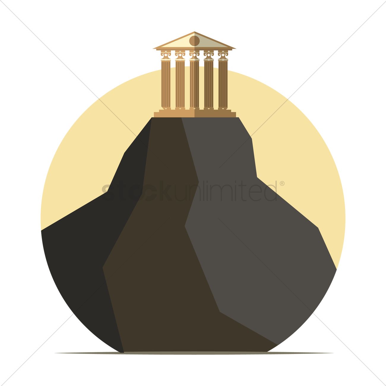 1300x1300 Parthenon Vector Image